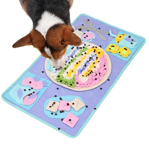 Rukjmqi Hund Snuffle Matte, Snuffle Matte für Hunde,Buntes quietschende langsame Feeder für Hund | Tat -Spender Haustier -Futter, das Zahnreinigungsspielzeug für Bewegung jagte von Rukjmqi