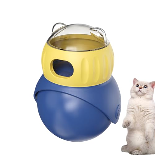 Rukjmqi Leckerli-Spielball | Nachfüllbarer Katzensnack Spender | Verstellbarer Futterspender Mit Auslaufkugel – Interaktives Spielzeug Zur Beschäftigung & Training Für Haustiere Bei Indoor-Aktivitäten Rukjmqi Leckerli-Spielball | Nachfüllbarer Katzensnack Spender | Verstellbarer Futterspender Mit Auslaufkugel – Interaktives Spielzeug Zur Beschäftigung & Training Für Haustiere Bei Indoor-Aktivitäten von Rukjmqi