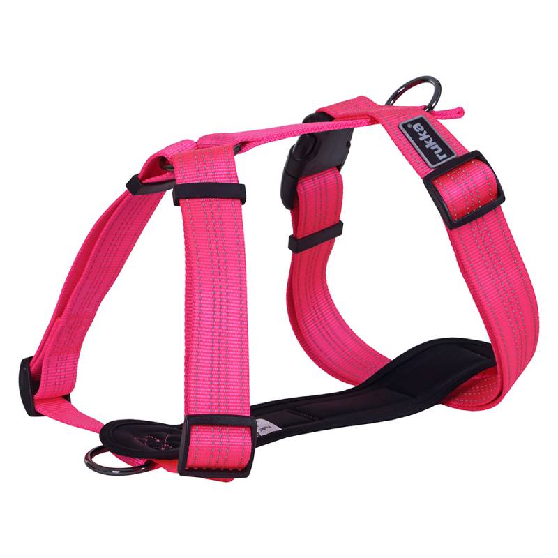 Rukka® Form Neon Geschirr, pink - Größe L: 80 - 130 cm Brustumfang, 40 mm breit von Rukka Pets