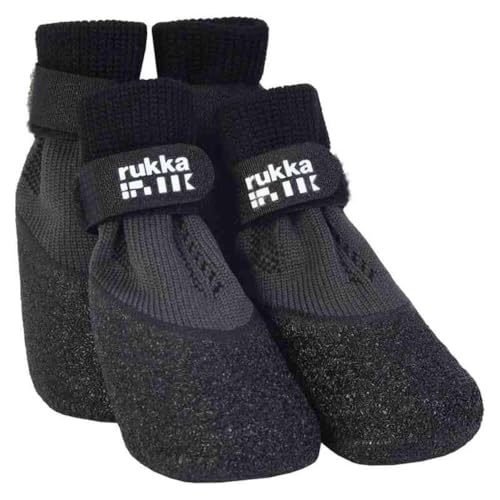 Rukka Pets Dog & Puppy Paw Wear – Socke Dogs Shoes Black 6 von Rukka