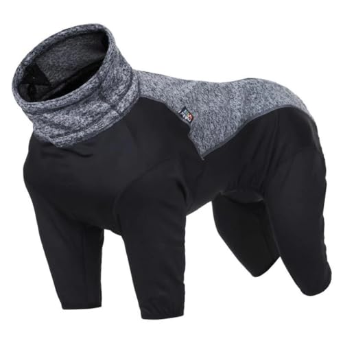 Rukka Pets Subrima Hunde-Overall aus gestricktem Fleece, Schwarz von Rukka