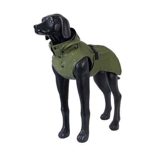 RukkaPets - Streamy ECO Regenmantel - Olive - 35 von RukkaPets