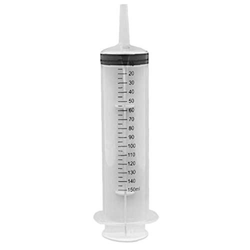 150ml Wiederverwendbare Big Large Hydroponics Kunststoff Nährstoff Sterile Gesundheitsmessung Spritzenwerkzeuge Fütterungszubehör für den größten Teil des Tieres von Ruluti