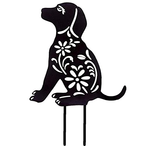 Hund Statuen Silhouette Art Dekorative Outdoor Garden Hinterhof Rasen Pfosten Dekoration Home Rasen Hund Zeichen Dekor von Ruluti