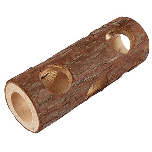 Ruluti Hamsterkäfig Spielzeug Hamster Tunnel Kleintiere Tunnel Rohr Aus Holz Chew Spielzeug Für Kleintiere Hamster Lustige Hamster Zubehör von Ruluti