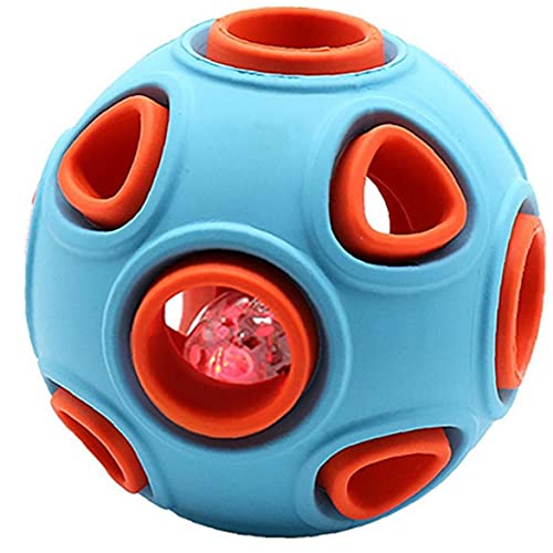 Ruluti Hundespielzeug Bälle Dog Chew Zahn-Reinigungs-Kugel-Spielzeug Gummi Molar Kugel Hund Langsam Feeder Nontoxic Biss beständig Dog Chew Ball Spielzeug für Iq Ausbildung von Ruluti