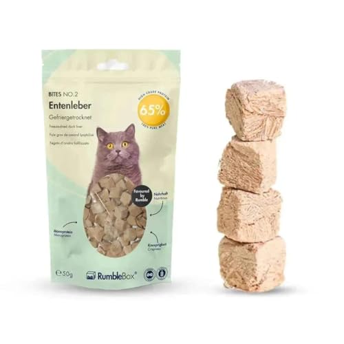 RumbleBox 100% Entenleber, gefriergetrocknete Katzensnacks 50g von RumbleBox