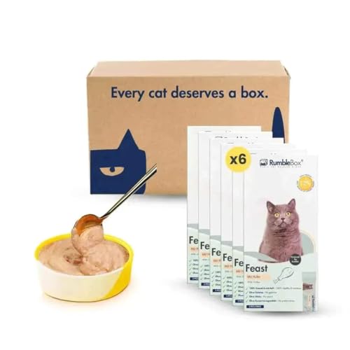 RumbleBox katzensnacks Sparbox XXL Katzenschleckies mit 70% Huhn, getreidefrei & zuckerfrei 30x15g von RumbleBox