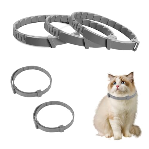 3er-Pack Beruhigendes Halsband für Katzen, Langanhaltende Beruhigungshalsbänder für Katzen Pheromone Katzen Beruhigende Halsbänder Anti-Stress und Entspannungsmittel Verstellbar (Set L) von Rumgug