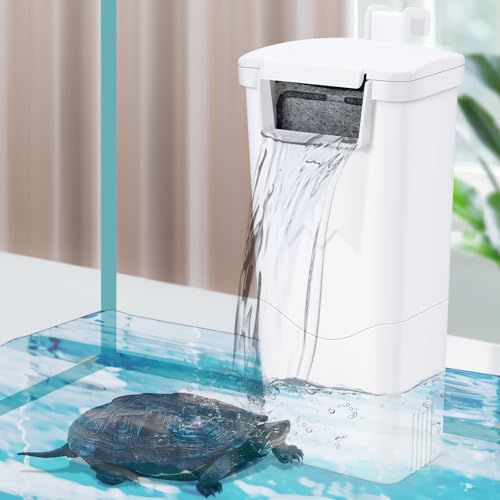 RunDuck Austauschbarer Schildkröten-Tankfilter mit Wasserfalldurchfluss – einfache Installation, geringer Wasserstand, geeignet für kleine Aquarien, Aquarien und Schildkrötenbecken-Zubehör von RunDuck