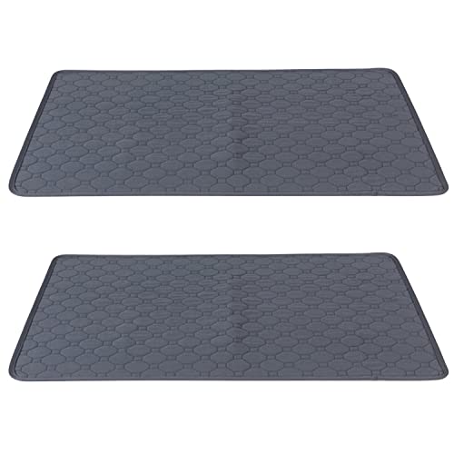 Semen Matte rutschfest Hund Unterlage Wasserdicht Schlafbett Haustier Waschbar Schnell Absorbierend Hunde Decke Set (150x90cm, Grau) von Runstarshow