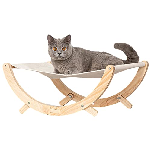 Rurunklee Bett für kleine Haustiere, Katzenbett aus , erhöhtes Bett für Haustiere, Schaukelbett für Katzen, erhöhte Möbel für Haustiere, Hängematte von Rurunklee