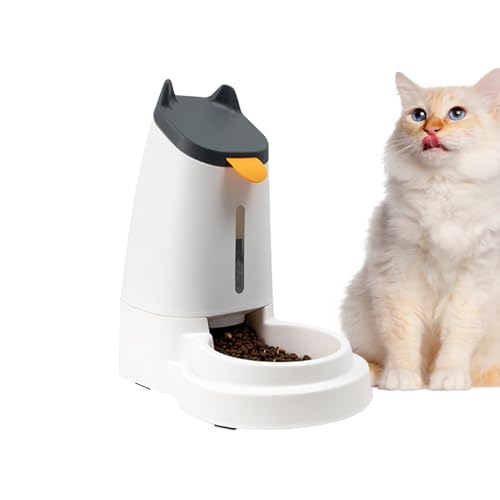 Rurunklee Futterspender für Katzen, Schwerkraftfutterspender und Tränke, automatischer Wasserspender für Katzen | Automatischer Futter- und Wasserspender von Rurunklee