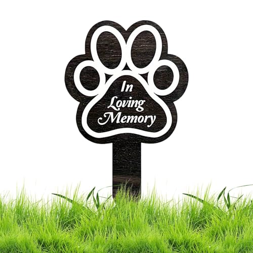 Rurunklee Hunde-Grabmarker, elegante Gedenkstätte, Garten, Friedhof, Dekoration, Trauergräbertafeln mit Hundekralle, Haustier-Grabmarkierungen, personalisierbarer Hundefriedhof, Gartenstecker von Rurunklee