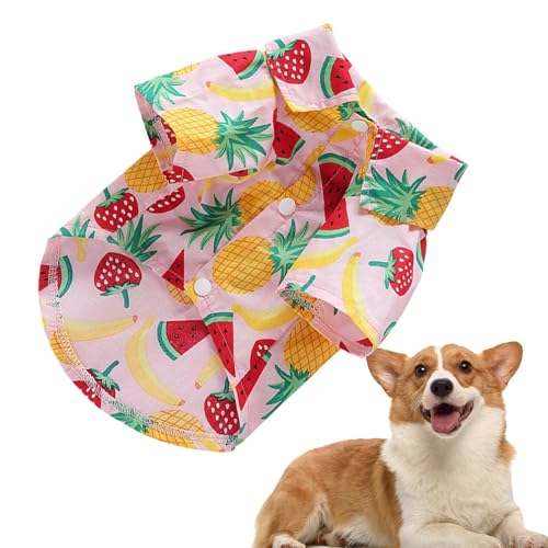 Rurunklee Hundekleidung, atmungsaktive Welpenkleidung, Haustierbekleidung, Welpenkleidung, Hundebekleidung, Obstdruck, Welpen-Outfit für kleine und mittelgroße Hunde im Sommer von Rurunklee