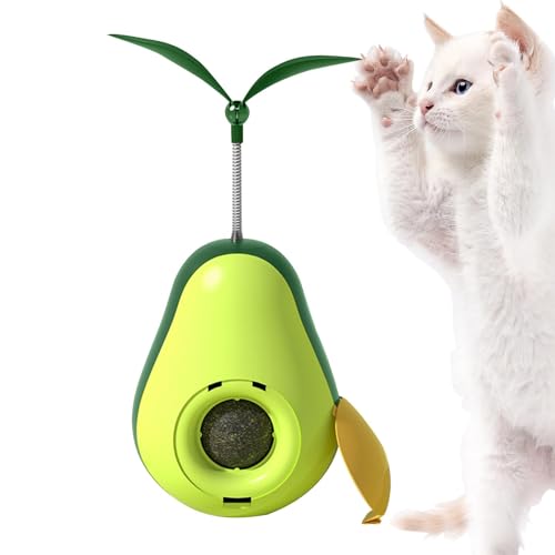 Rurunklee Katzenspielzeug Avocado, Katzenspielzeug für Avocado, Indoor-Spielzeug für Katzen, Spielzeug für Kätzchen, Wandkugeln für Katzen, Leckerlis für Katzen mit Spielzeug aus Federn und von Rurunklee