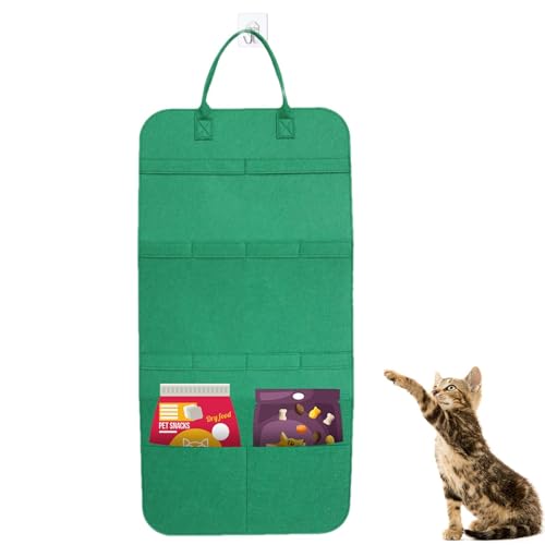 Rurunklee Katzenstab-Spielzeug-Aufbewahrungstasche, Katzen-Teaser-Aufbewahrung - Katzen-Teaser-Zauberstabhalter für die Wand - Katzenspielzeug-Organizer, Aufbewahrungstasche für Haustierspielzeug, von Rurunklee