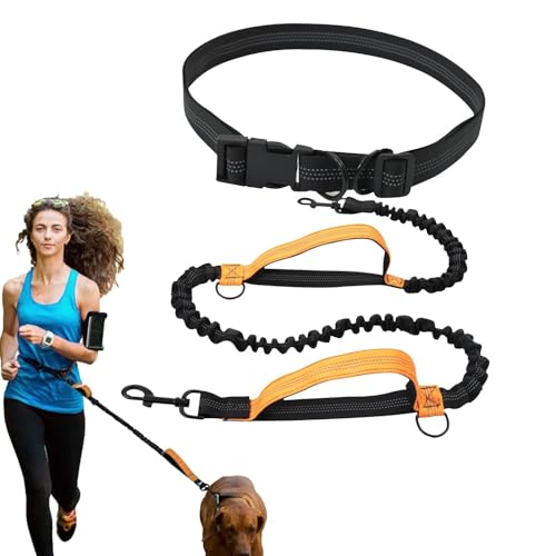 Rurunklee Laufendes Hundeseil Hände, einziehbares Seil für Hunde, Multifunktionshände, Hundeseil, reflektierend für Spaziergänge, Laufen, Training von Rurunklee