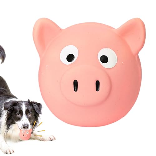 Rurunklee Quietschendes Kauspielzeug für Hunde, Latexspielzeug für Haustiere | Grunzendes Schweinchen, Hundespielzeug, Quietscher, Welpenkauen | Kleines Schnuller-Hundespielzeug, Schweinemodell, von Rurunklee