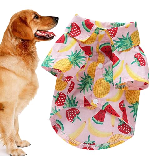 Rurunklee Sommer-Haustierkleidung – atmungsaktive Welpenkleidung | Hundebekleidung, Obst-Aufdruck, Welpen-Outfit, Haustier-T-Shirt, Hunde-Shirt für kleine und mittelgroße Hunde, Sommer von Rurunklee