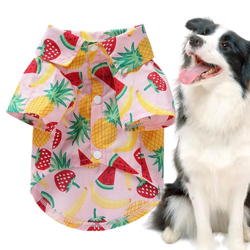 Rurunklee Sommer-Hundekleidung, atmungsaktives Welpenoutfit – Hunde-Shirt, Haustier-T-Shirt, Haustierbekleidung, Obstdruck, Welpenkleidung für den Sommer von Rurunklee