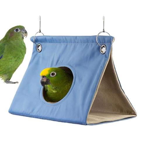 Vogelnest Haus Hängematte Leinwand Hütte Käfig Vögel Versteck Schlafbett für Papagei Sittich Nymphensittiche Wellensittiche Lovebird für Frühling und Sommer von Rurunklee