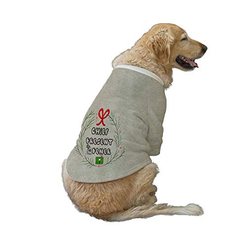 Ruse Pet Chief Hundejacke mit Öffner, bedruckt, Rundhalsausschnitt, volle Ärmel, technische Hundejacke für Hundekleidung, Winterbekleidung, Apso, Shih Tzu etc., klein, Partygrau von Ruse