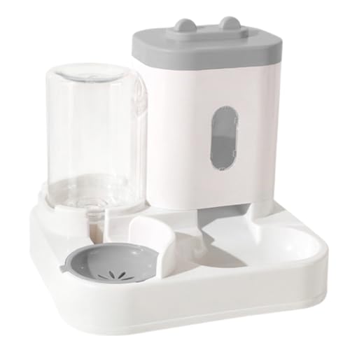 Katzenfutterspender und Wasserspender, Automatischer Pet Feeder Futternapf, Futterbehälter Pet Feeder, Wasserspender Tierfutterspender 2 in 1 für kleine mittelgroße Hunde Katzen von Ruwshuuk