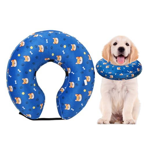 Ruwshuuk Aufblasbarer Hundekegel | Weiches, aufblasbares Anti-Leck-Halsband für Welpen, Haustiergesundheitsbedarf für Rehabilitation, Spay, Erholung, Training, Schwimmen, Fellpflege, Tierarztbesuch Ruwshuuk Aufblasbarer Hundekegel | Weiches, aufblasbares Anti-Leck-Halsband für Welpen, Haustiergesundheitsbedarf für Rehabilitation, Spay, Erholung, Training, Schwimmen, Fellpflege, Tierarztbesuch von Ruwshuuk