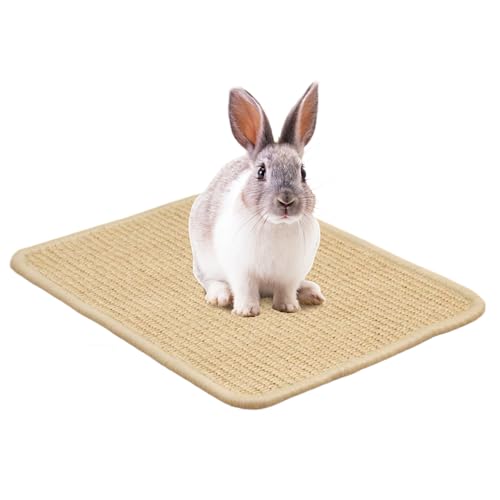 Ruwshuuk Hasen Kratzmatte - Natursisal Kratzmatte Für Katzen Und Kaninchen - Nagetafel Aus Naturmaterial, Möbelschutz Für Haustiere, Käfigzubehör Für Chinchilla Hamster Und Nagetiere Ruwshuuk Hasen Kratzmatte - Natursisal Kratzmatte Für Katzen Und Kaninchen - Nagetafel Aus Naturmaterial, Möbelschutz Für Haustiere, Käfigzubehör Für Chinchilla Hamster Und Nagetiere von Ruwshuuk