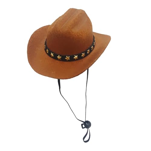 Ruwshuuk Katzen-Cowboy-Hut, Cowboy-Hut | Haustier-Cowboyhut für Hunde,Welpen-Halloween-Kostüme, Bequeme Haustier- -Dekoration für Sommer-Outdoor-Walking-Camping von Ruwshuuk