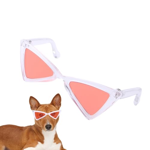 Ruwshuuk Katzen-Sonnenbrille – Dreieckige Haustier-Retro-Sonnenbrille, leichte Hunde-Cosplay-Brille, Tier-Kostüm-Brille für Fotografieren, Ausflüge von Ruwshuuk