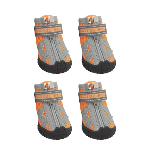 Ruwshuuk Mesh-Hundeschuhe,Hundeschuhe Outdoor | Hundestiefel Pfotenschutz | Hundestiefel in 5 Größen mit robuster Gummisohle, atmungsaktive Hundestiefel, rutschfest für den Sommer, heiße Straßen, von Ruwshuuk