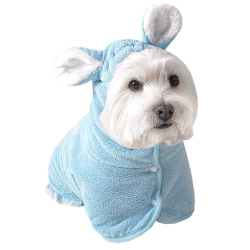 Ruwshuuk Pets Bathrobe Towel - Dog Robe Shower Towel Bathrobe - Quick Drying Dog Towelling Bath Towel Warm Keeping Dog Robes for Pets Medium Cats von Ruwshuuk