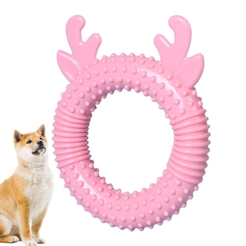 Ruwshuuk Robustes Hundespielzeug – Kauspielzeug für Hunde, Zahnbürste, Kauspielzeug zum Zahnen, lebensmittelechte, rutschfeste Beißringe, buntes interaktives Kauspielzeug für Hunde von Ruwshuuk