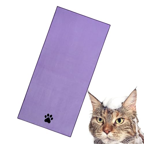 Ruwshuuk Saugfähiges Handtuch für Haustiere, Badetuch für Haustiere | 13,7 x 29,5 Zoll Hundehandtuch - Mikrofaser-Pflegehandtuch für Katzen und Hunde, Pfoten-Hunde-Trockentuch, weiches saugfähiges von Ruwshuuk