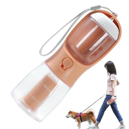 Ruwshuuk Tragbare Hundewasserflasche,Multifunktionale 3-in-1 tragbare Hundewasserflasche zum Spazierengehen - Wasser- und Futterspender für Hunde mit Müllbeutel für Katzen, Kaninchen, Welpen und von Ruwshuuk