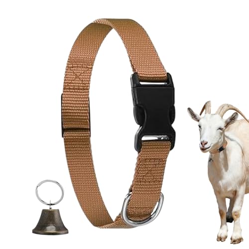 Ruwshuuk Ziegenhalsbänder - Rutschfestes Verstellbares Ziegenhalsband - Schnellverschluss Verlustschutz Mit Klingel Für Kleine Nutztiere Ruwshuuk Ziegenhalsbänder - Rutschfestes Verstellbares Ziegenhalsband - Schnellverschluss Verlustschutz Mit Klingel Für Kleine Nutztiere von Ruwshuuk