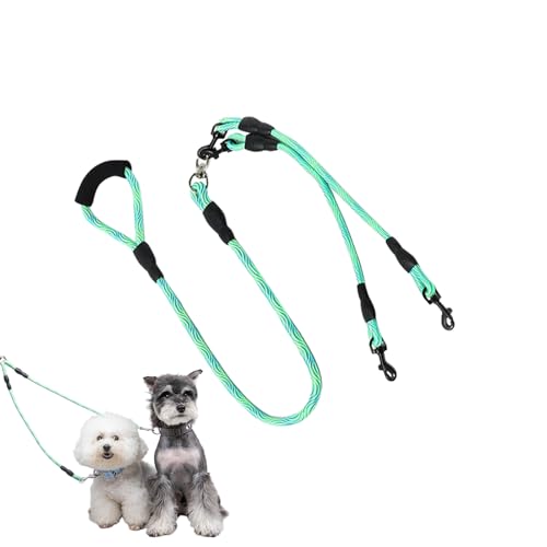 Ruwshuuk Zwei Hunde Leine,Zweifach-Leine Für Spaziergänge - Tier Sicherheitsausrüstung Ergonomischer Griff 360 Grad Drehfunktion für Kleine Mittelgroße Große Hunderassen Wanderungen Camping Ruwshuuk Zwei Hunde Leine,Zweifach-Leine Für Spaziergänge - Tier Sicherheitsausrüstung Ergonomischer Griff 360 Grad Drehfunktion für Kleine Mittelgroße Große Hunderassen Wanderungen Camping von Ruwshuuk