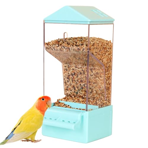 Ruyeiig Automatischer Vogelfutterleiter, automatischer -Feeder - Smart Dispenser Clear Shotet Feeder | Cage Accessoires Anti -Spill -Trinker großer Kapazität für Finch, Cockatiel im Hinterhof von Ruyeiig