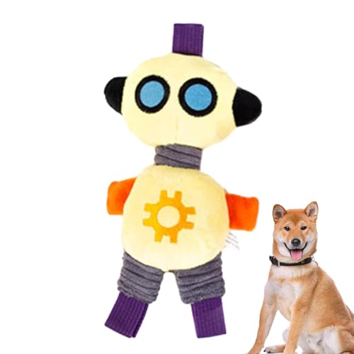 Ruyeiig Beißspielzeug für Welpen, Plüschspielzeug für Hunde - Weiches Roboter-lustiges Hundespielzeug, Plüsch-Kauspielzeug - Buntes, süßes, interaktives Hundespielzeug, Plüsch-Hundespielzeug für von Ruyeiig