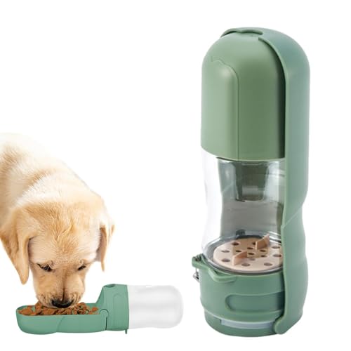 Ruyeiig Hundewasserflasche mit Futterschüssel, 2 in 1 Hundwasserflasche,2 in 1 Haustier liefert Trinken - Animal Feeding Supplies, Haustier Spender, Reisezubehört von Ruyeiig