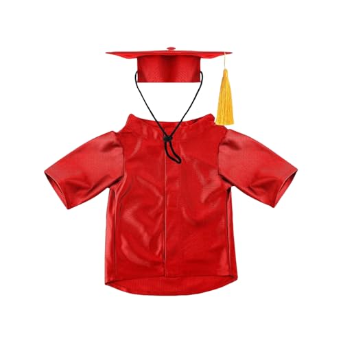 Ruyeiig Hut & Talar Für Hunde,Waschbares Abschlusskostüm Mit Shirt & Hut | Kostüm-Set mit Quasten für Kleine Hunderassen, Welpen & Kätzchen Ruyeiig Hut & Talar Für Hunde,Waschbares Abschlusskostüm Mit Shirt & Hut | Kostüm-Set mit Quasten für Kleine Hunderassen, Welpen & Kätzchen von Ruyeiig