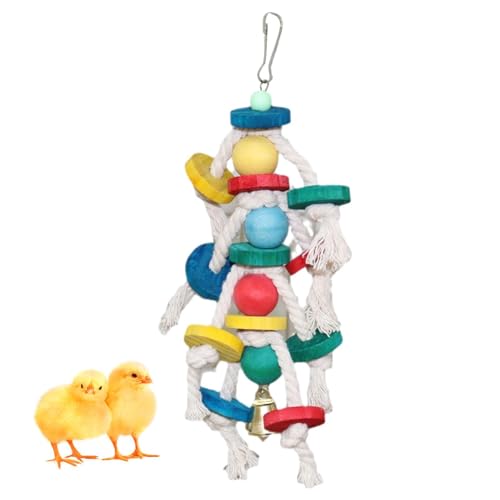 Ruyeiig Parrot Shredder Toys, Shredding Spielzeug für Vögel | Papageienkauspielzeug | Metall Hook Design Papageienkäfig -Bissspielzeug, Holzvogelblöcke für Conures Shotets Cockatiels Lovebirds von Ruyeiig