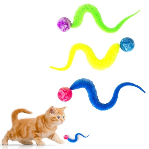 Ruzister 3 Stück lustiges Katzenspielzeug, Hüpfball, perfekt für Katzen jeden Alters, Interactive Toy for Cats, Interaktives Spielzeug für Katzen,Hüpfball von Ruzister