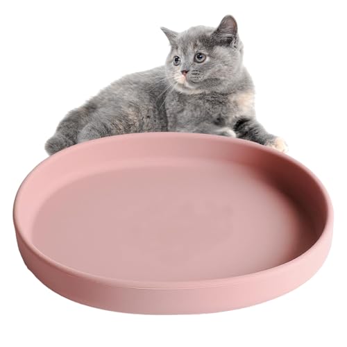 Futternapf für Katzen, Tiernäpfe für Trockenfutter, Nassfutter katzennapf für Katzen und Kleintiere, Rosa Silikon Napf Katze von Rwoythk