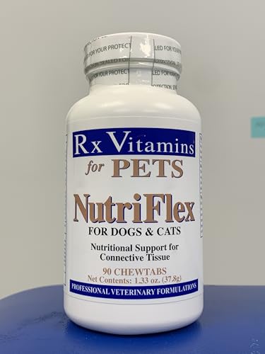 Rx Vitamins Nutriflex für Hunde und Katzen, tierärztliche Formel zur Unterstützung des Bindegewebes, entzündungshemmende Unterstützung, 90 Kautabs von Rx Vitamins