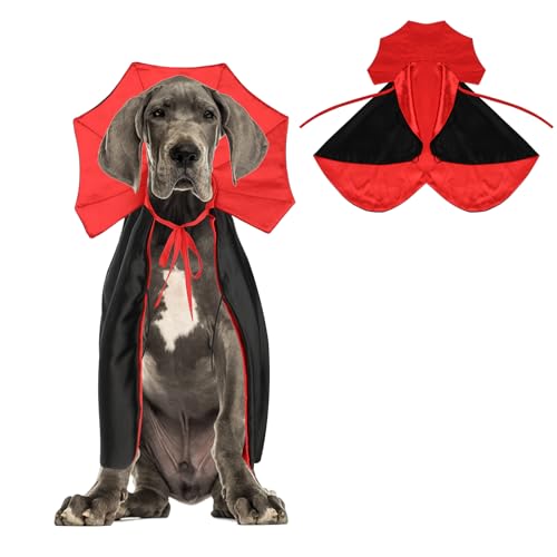 Rypet Halloween-Kostüm für Hunde, Größe XL, Vampir-Umhang für mittelgroße und große Hunde von Rypet