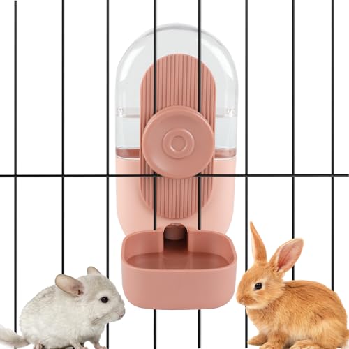 Rypet Wasserflaschenspender für Kaninchen, zum Aufhängen, 800 ml, für Meerschweinchen, Automatischer kleiner Haustierkäfig, Wasserspender für Kaninchen, Chinchillas, Hamster, Igel, Frettchen, Ratten, von Rypet