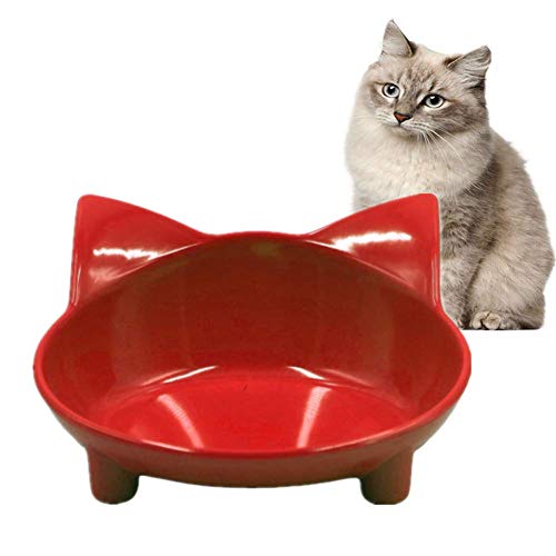 Futternapf Katze Katzennapf rutschfest Hundenapf Hundenahrungsmittelschüssel Rosa Hundenapf Hundenäpfe Medium Hundeschalen Und -schüsseln deep red von Rysmliuhan Shop